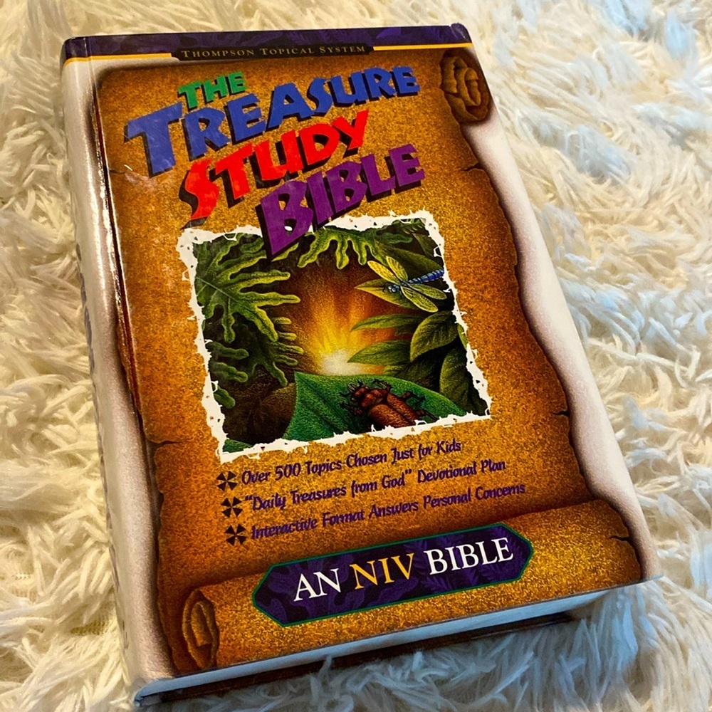 THE TREASURE STUDY BIBLE THOMPSON TOPICAL SYSTEM An NIV Bible HB EUC